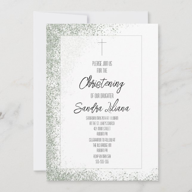 Convites Christening (Frente)