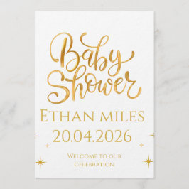 Convites Christian Baby Shower Personalized Name And Date