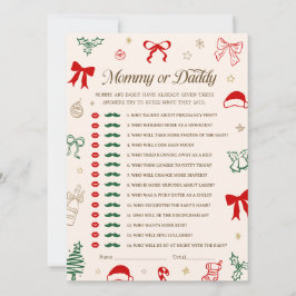 Convites Christmas Baby Shower Guess Who Game DOWNLOADABLE