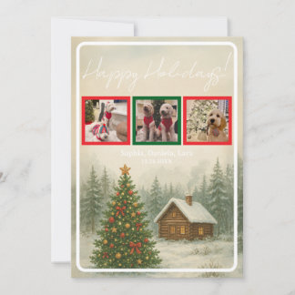 Convites Christmas Cabin Holiday