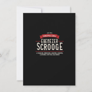 Convites Christmas Carol, Ebenezer Scrooge, Holiday Design,