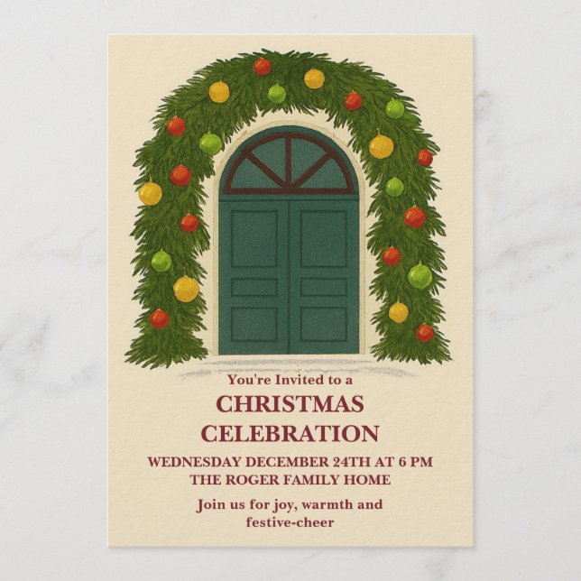 Convites Christmas Celebration Invitation (Frente)