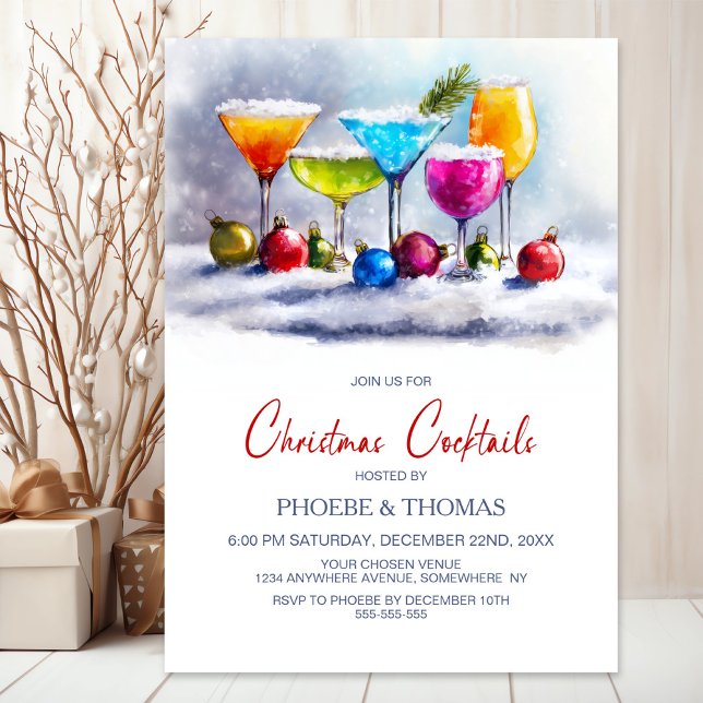 Convites Christmas Cocktail Party (Criador carregado)