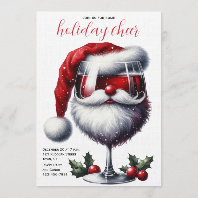 Convites Christmas Cocktail Party Invitation (Frente)