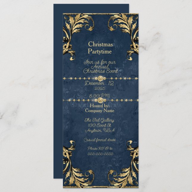 Convites Christmas Company Partytime Invitation (Frente/Verso)