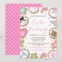 Christmas Cookie Exchange Pink and Green