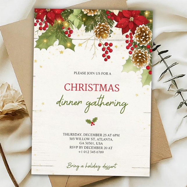 Convites Christmas dinner invitation card (Criador carregado)