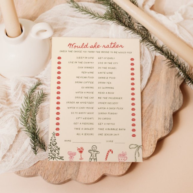 Convites Christmas Doodle He said She said Card (Criador carregado)