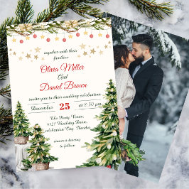 Convites Christmas Elegant Winter Holiday Wedding