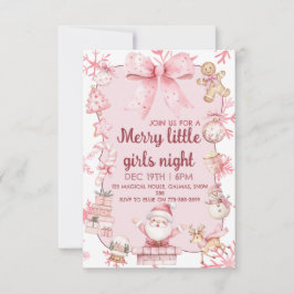 Convites Christmas girls night party invitation