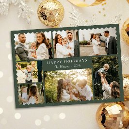 Convites Christmas Greeting 7 Photo Holiday Card