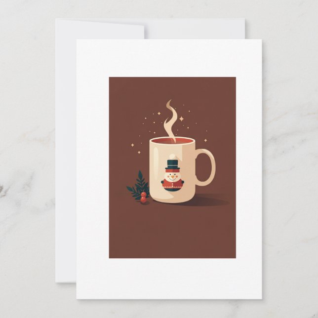 Convites christmas hot chocolate (Frente)