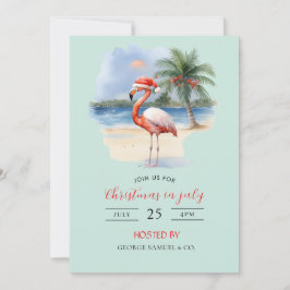 Convites Christmas in July Custom Company Name Logo & Text