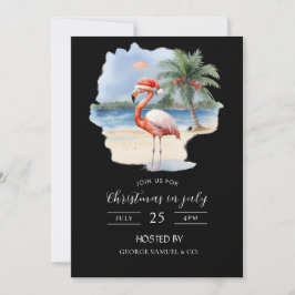 Convites Christmas in July Custom Company Name Logo & Text