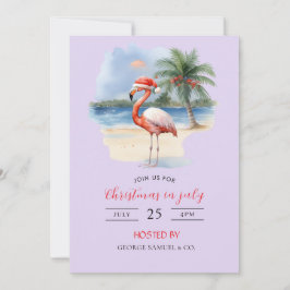 Convites Christmas in July Custom Company Name Logo & Text