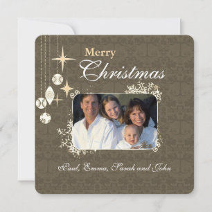 Convites Christmas Letter on Back Chandelier Christmas Card