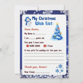 Convites Christmas Letter to Santa Winter Wonderland 