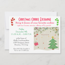 Convites Christmas Lunch Cookie Exchange Invitation