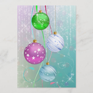 Convites Christmas Ornament Baby Shower Invitation, Winter 