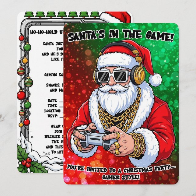 Convites Christmas Party (Frente/Verso)