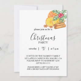 Convites Christmas Party Invitation Card
