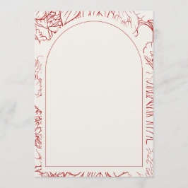 Convites Christmas party invitation, red intricate frame