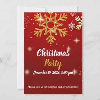Convites Christmas Party Invite - Text can be customized