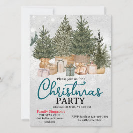 Convites Christmas Party Pine Trees