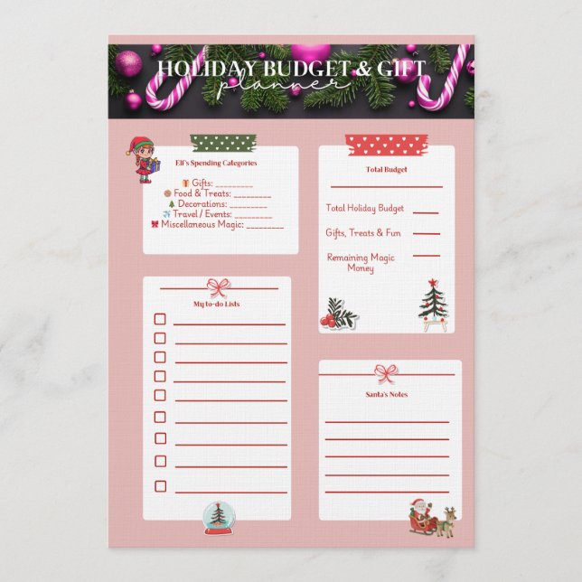 Convites Christmas Planner PDF – Printable Holiday Planner (Frente)