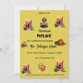 Convites Christmas Potluck Invitation