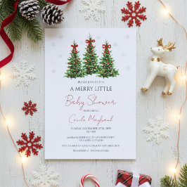 Convites Christmas Themed Baby Shower Invitation