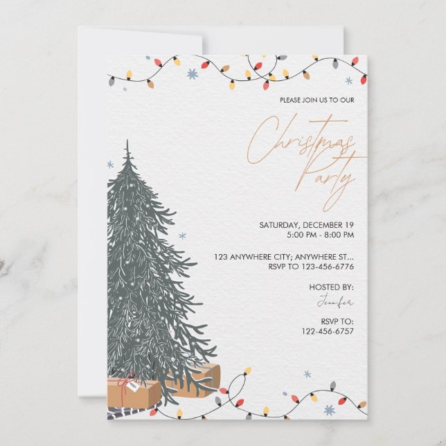 Convites Christmas Tree Christmas Party Invitation (Frente)
