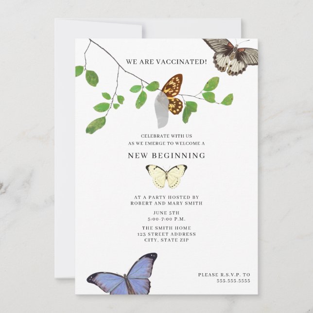 Convites Chrysalis Fim da Reunião de Distância Social (Frente)