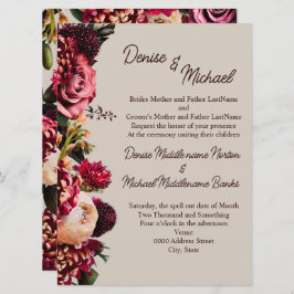 Convites Chrysanthemum em Perfeitamente Pálido