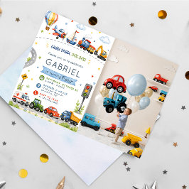 Convites Chugga Chugga, Choo Choo! Aniversário de Transport