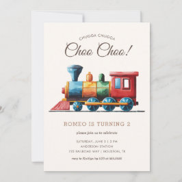 Convites Chugga Chugga Choo Choo Choo Vintage segundo anive