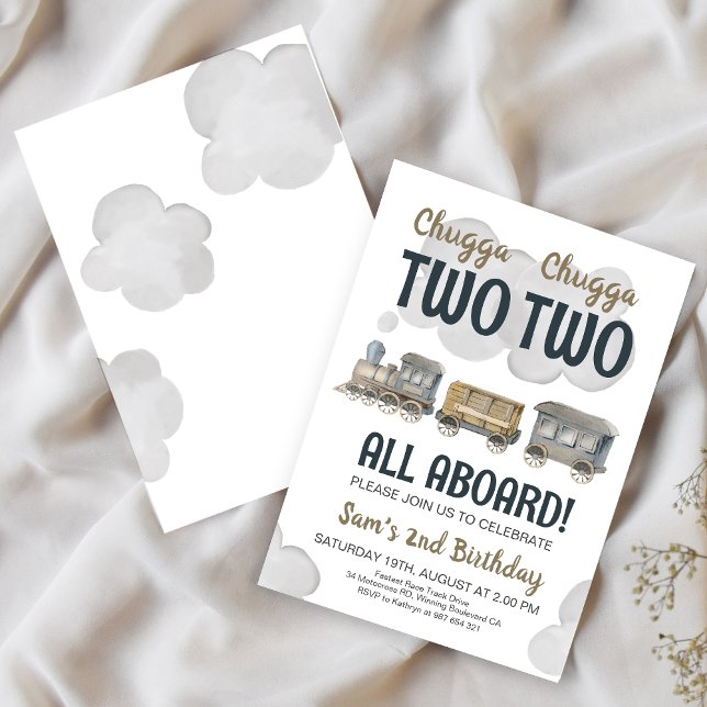 Convites Chugga Chugga Dois segundos aniversários (Criador carregado)