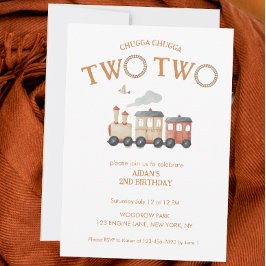 Convites Chugga Dois Comboios Segundo Aniversário