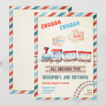 Chugga Dois Trem Choo Boy Red segundo aniversário