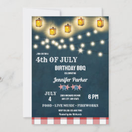 Convites Churrasco | Aniversário de 4 de Julho
