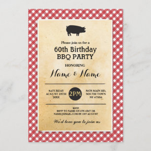 Convites CHURRASCO Aniversário Qualquer Idade Rústica Da Ma