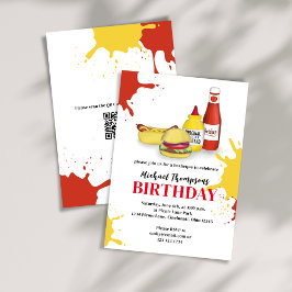 Convites CHURRASCO Birthday Typografia Summer Cookout