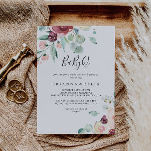 Convites Churrasco Contemporâneo do Chá de fraldas Eucali