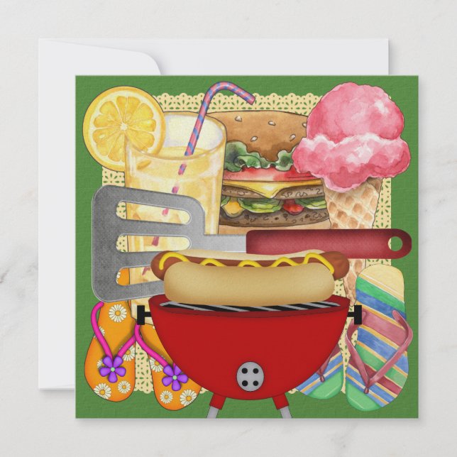 Convites CHURRASCO Cook Out (Frente)