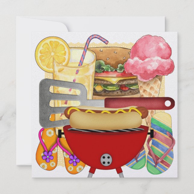 Convites CHURRASCO Cook Out (Frente)