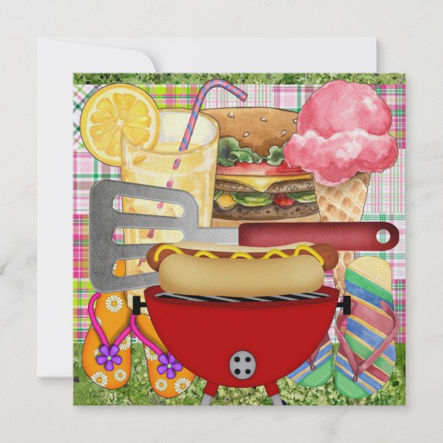 Convites CHURRASCO Cook Out - 4 de julho! SRF (Frente)