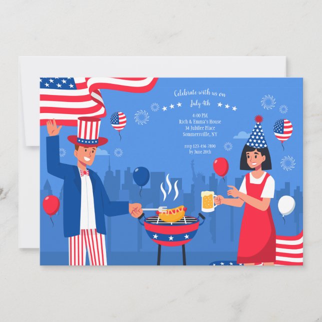 Convites Churrasco de 4 de Julho (Frente)