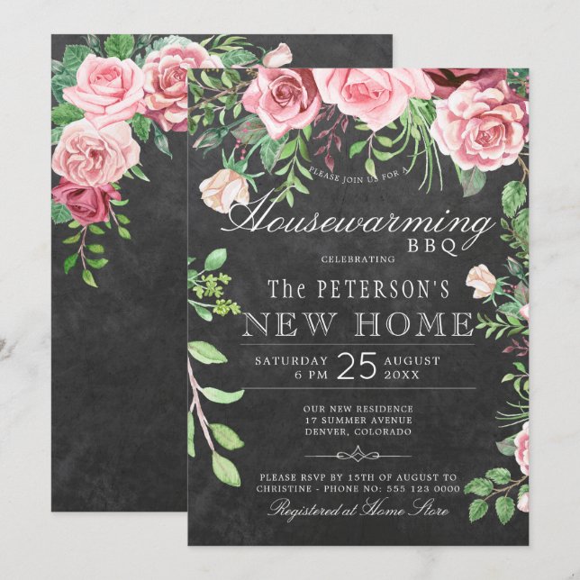 Convites Churrasco de aquecimento doméstico do trombo de Ve (Frente/Verso)