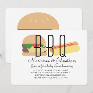 Convites Churrasco de Baby Shower Churrasco ao Ar Livre Cac