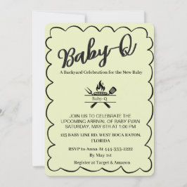 Convites Churrasco de Bebê Churrasco no Quintal Baby Shower
